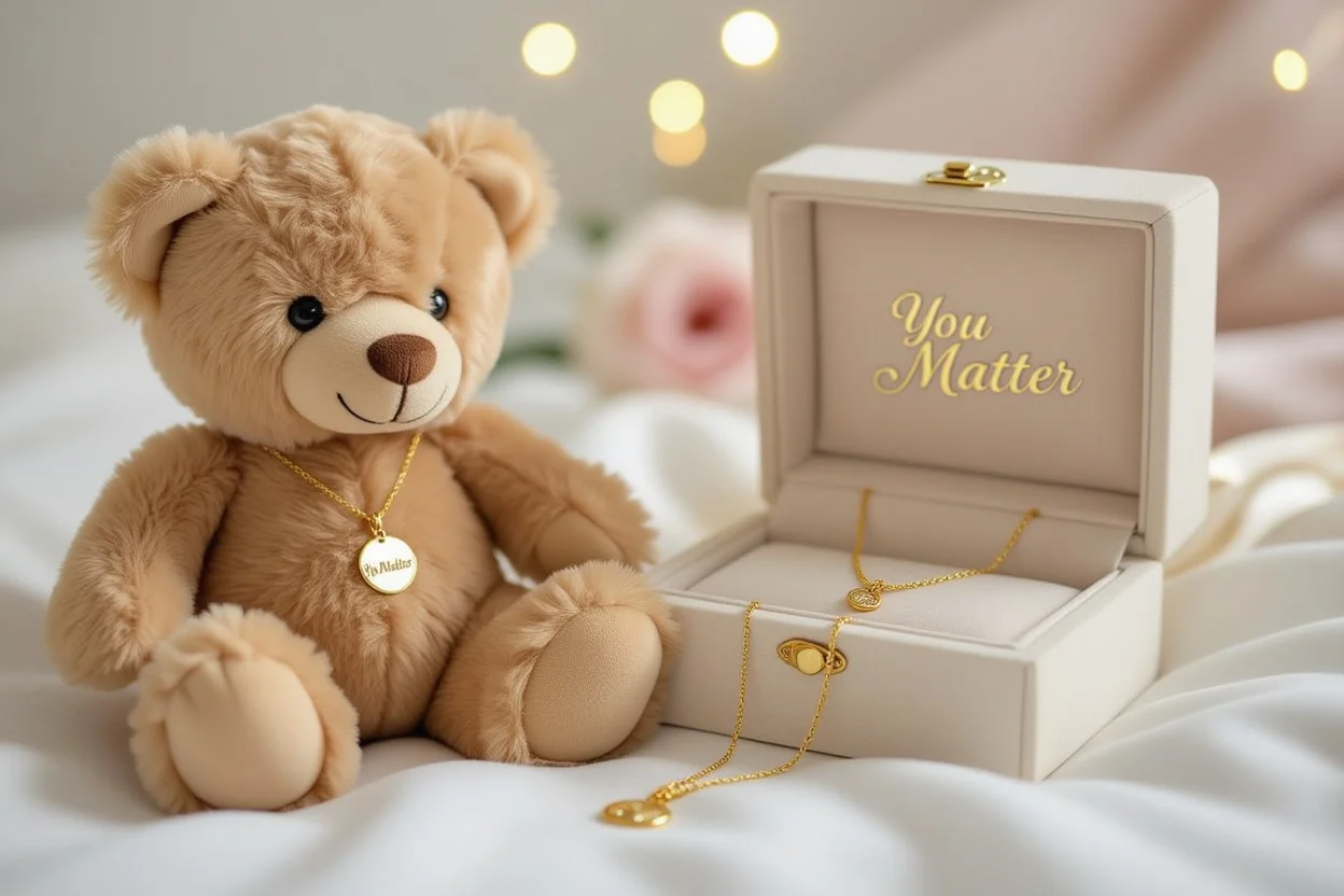 Brown teddy bear with hidden compartment revealing 