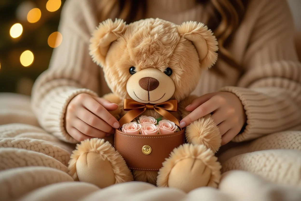 Mountova Pro Teddy Bear with hidden compartment revealing romantic surprise gift