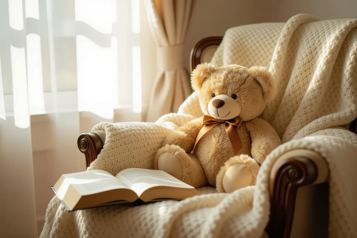 Teddy bear gift integrated into daily life showing lasting comfort and everyday presence