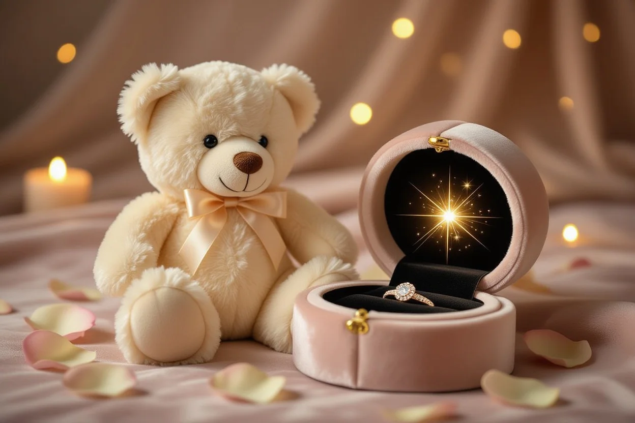 Teddy bear with hidden jewelry compartment for self-love gifts and romantic surprises