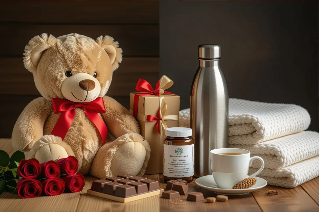 Side by side comparison of traditional romantic gifts versus thoughtful daily use gifts for women