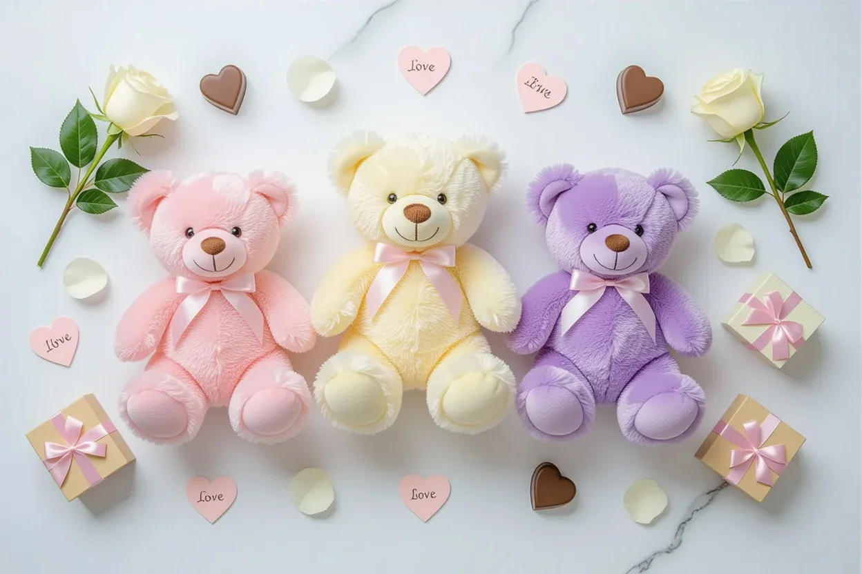 Romantic gift collection teddy bears anniversary gifts for her arrangement