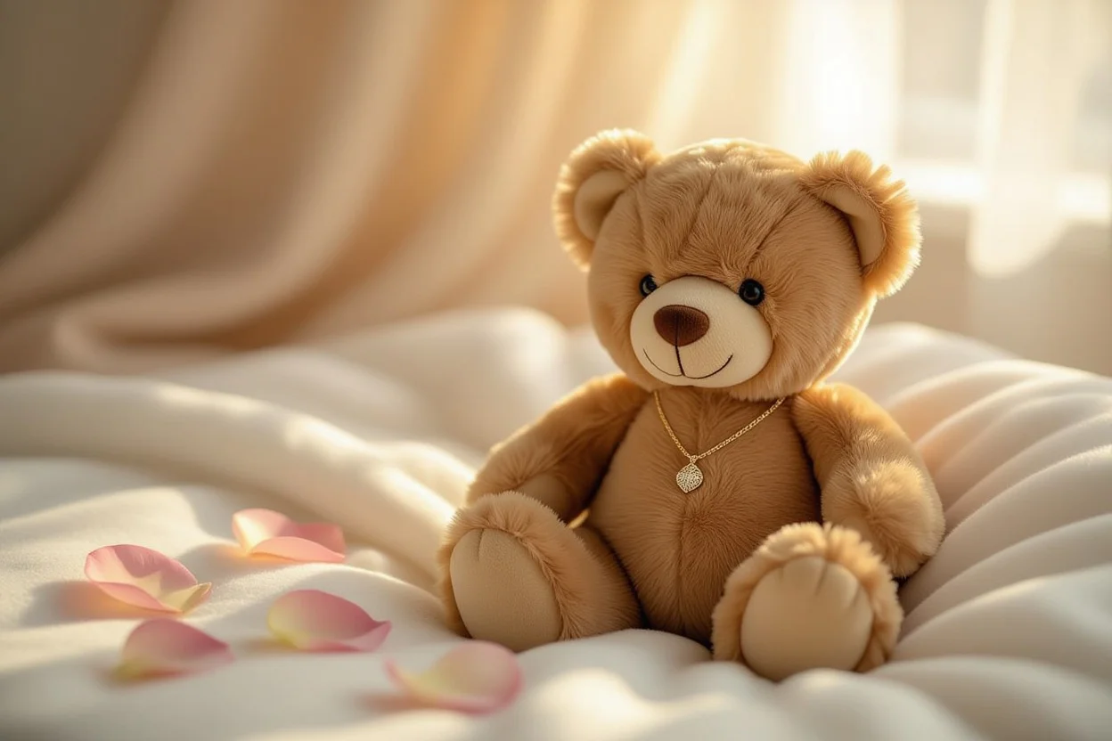 Mountova teddy bear with hidden necklace surprise romantic gift for her