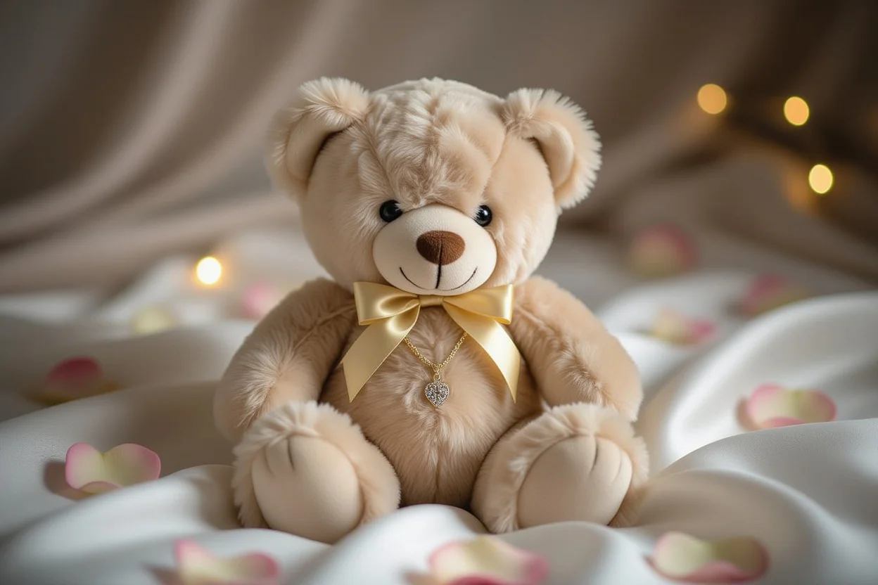 Luxury teddy bear with hidden necklace compartment romantic gift for women