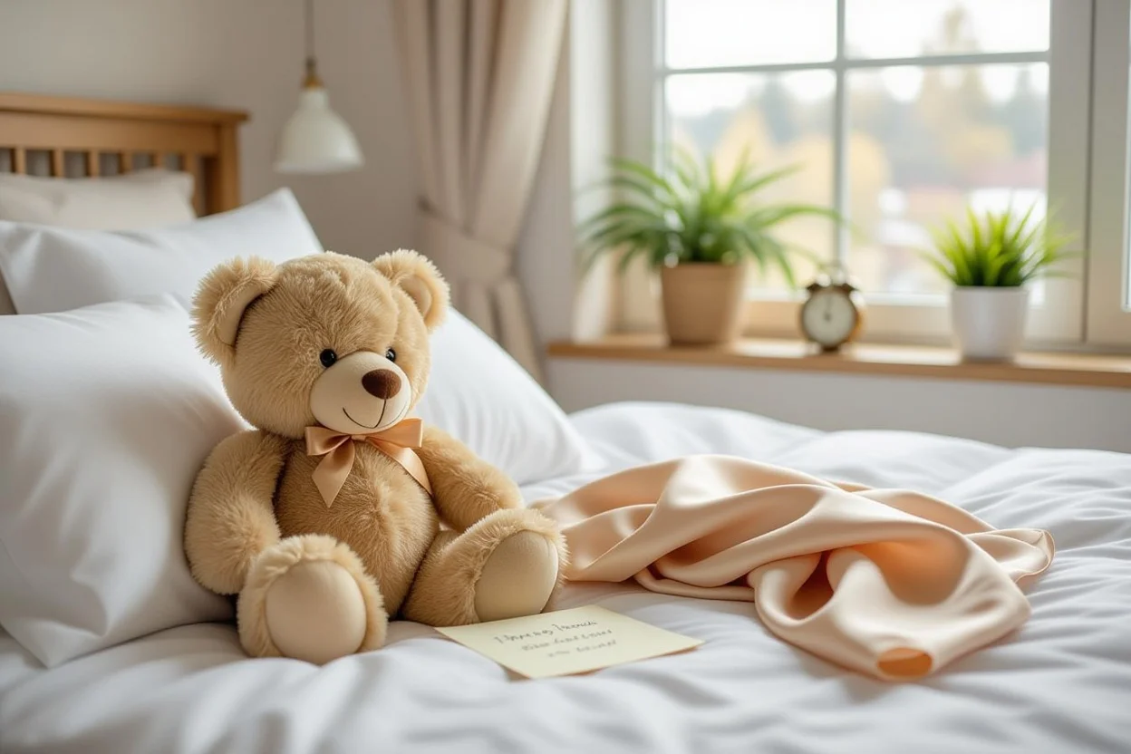 Practical lasting gifts for women including teddy bear and thoughtful presents in cozy bedroom setting