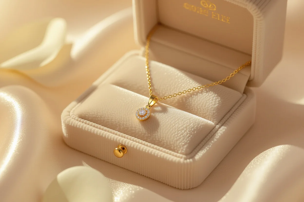 Elegant 18k gold necklace romantic jewelry gift for women