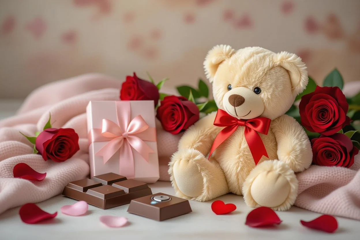 Lasting romantic gifts comparison featuring special teddy bear for anniversaries