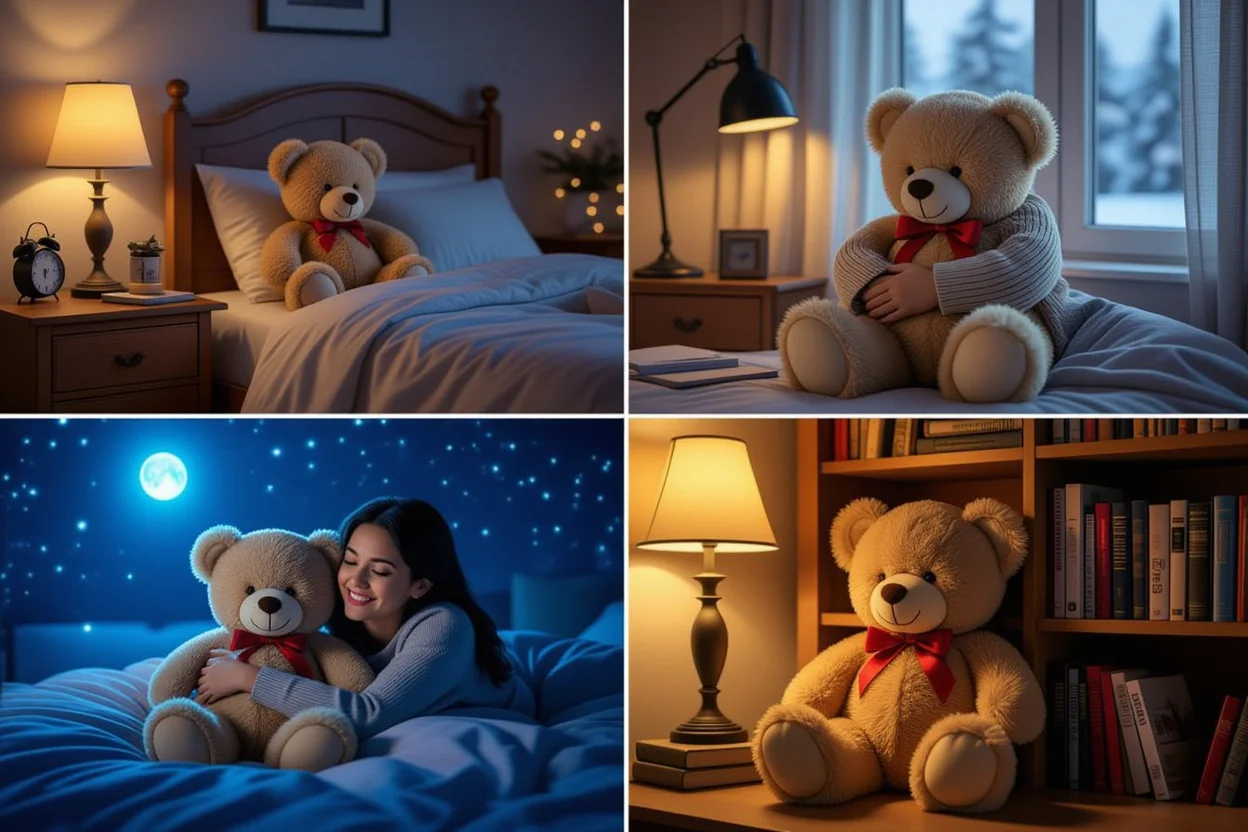 Teddy bear romantic gift lasting through different life moments and seasons